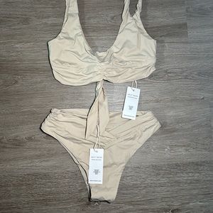 Brand new Riot Swim Beige Bikini Sz M